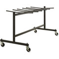 Lorell Folding Chair Dolly - 68" Width x 30.75" Depth x 35.75" Height - Black Steel Frame - Black - For 42 Devices - 1 Each