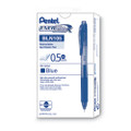Energel-x Gel Pen, Retractable, Fine 0.5 Mm Needle Tip, Blue Ink, Blue Barrel, Dozen