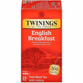 Twinings of London English Breakfast Black Tea Bag - Black Tea - 25 Cup - 25 / Box