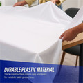 Genuine Joe Banquet-Size Plastic Tablecover - 300 ft Length x 40" Width - Plastic - White - 6 / Carton