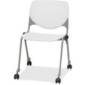 KFI "2300" Series Stack Chair - White Seat Color - Polypropylene Seat Material - White Back Color - Polypropylene Back Material - Silver, Powder Coated Frame Color - Tubular Steel Frame Material - Four-legged Base - 1 Each