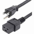 StarTech.com Computer Power Cord - NEMA 5-15P to C19, 14 AWG, 10 ft - For Computer, Server, Router, Network Switch, PDU - 125 V AC / 15 A - Black - 10 ft Cord Length - NEMA 5-15P / IEC 60320 C19 - North America - 1 Each