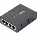 StarTech.com 4 Port Gigabit Midspan - PoE+ Injector - 802.3at and 802.3af - 120 V AC, 230 V AC Input - 52 V DC, 2.31 A Output - 4 Input Port(s) - 4 Output Port(s) - Wall Mountable - Black