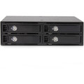StarTech.com Drive Enclosure for 5.25" SATA/600, Serial Attached SCSI (SAS) - Serial ATA/600 Host Interface Internal - Black - 4 x HDD Supported - 4 x SSD Supported - 4 x Total Bay - 4 x 2.5" Bay - Aluminum, Steel