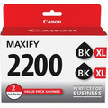 Canon PGI-2200XL Original High Yield Inkjet Ink Cartridge - Black - 2 / Pack - 2500 Pages (Per Cartridge)