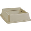 Rubbermaid Commercial Untouchable Square Swing Top - Square - Beige - 1 Each