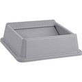 Rubbermaid Commercial Untouchable Square Swing Top - Square - Gray - 1 Each