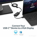 StarTech.com USB-C to VGA adapter - 1 x 15-pin HD-15 VGA - Female - 1 x 24-pin USB 3.1 Type C - Male - 1920 x 1200 Supported - Black - 1 Each