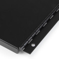 StarTech.com Solid Blank Panel with Hinge for Server Racks - 4U - Steel - Black - 4U Rack Height - 1 Each - 7" Height x 0.9" Width x 18.4" Depth - TAA Compliant