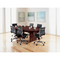 Lorell Chateau Series 6' Oval Conference Table - 30" Height x 70.9" Width x 35.4" Depth Table, x 1.5" Thickness Top - Reeded Edge - Material: P2 Particleboard - Finish: Mahogany Laminate - Durable, Modesty Panel - For Meeting - 1 Each