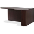 Lorell Essentials Right Peninsula Desk Box 1 of 2 - x 1" Thickness Top, 29.5" Height x 70.9" Width x 41.9" Depth - Finish: Mahogany Laminate - Durable - 1 Each