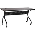 Lorell Flip Top Training Table - Rectangle Top - Four Leg Base - 4 Legs - 48" Table Top Width x 23.50" Table Top Depth - 29.50" Height x 47.25" Width x 23.63" Depth - Assembly Required - Black, Espresso - Melamine, Nylon - 1 Each