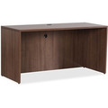 Lorell Essentials Series Credenza Shell - 29.5" Height x 70.9" Width x 23.6" Depth - Walnut, Laminate Table Top - Durable, Grommet, Cord Management, Adjustable Feet - For Office - 1 Each