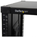 StarTech.com Portable Server Rack with Handles - 9U - For Server, LAN Switch, Patch Panel - 9U Rack Height x 19" Rack Width x 23" Rack Depth - Floor Standing Open Frame - Black - Steel - 220.60 lb Static/Stationary Weight Capacity - TAA Compliant