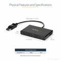 StarTech.com DisplayPort to HDMI Multi-Monitor Splitter - 3-Port MST Hub - 3840 × 2160 - 49.87 ft Maximum Operating Distance - DisplayPort - 3 x HDMI Out - Plastic