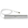 StarTech.com 7 Port Compact USB 3.0 Hub with Built-in Cable - Aluminum USB Hub - Silver - USB - External - 7 USB Port(s) - 7 USB 3.0 Port(s)