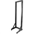 StarTech.com 2-Post Server Rack With Casters - 42U - For Server, LAN Switch, Patch Panel - 42U Rack Height x 19" Rack Width Open Frame - Black - Steel - 661.87 lb Maximum Weight Capacity - 661.39 lb Static/Stationary Weight Capacity