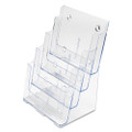 4-compartment Docuholder, Magazine Size, 9.38w X 7d X 13.63h, Clear