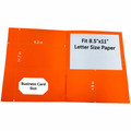 Sparco Letter Pocket Folder - 8 1/2" x 11" - 2 Internal Pocket(s) - Orange - 25 / Box