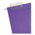 Colored Hanging File Folders With 1/5 Cut Tabs, Letter Size, 1/5-cut Tab, Purple, 25/box