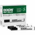 Dixon Dry Erase Markers - Broad Chisel, Fine Marker Point - Black Ink - 12 / Box