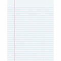 Pacon Wide Ruled Filler Paper - 100 Sheets - Wide Ruled Front Ruling - 0.37" Ruled - Red Margin - 3 Hole(s) - 8" x 10 1/2" Sheet Size - White Paper - Smooth, Punched - 100 / Pack
