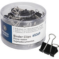 Business Source Small/Medium Binder Clips Set - Small, Medium - for Paper, Project, Document - Black - 60 / Pack