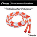 Champion Sports Plastic Segmented Jump Rope - 10 ft Length - Beaded - White, Orange - Plastic