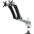 StarTech.com ARMDUAL30 Mounting Arm for Monitor - Black, Silver - TAA Compliant - Height Adjustable - 2 Display(s) Supported - 30" Screen Support - 39.68 lb Load Capacity - 75 x 75, 100 x 100 - Steel, Aluminum, Plastic - 1 Each