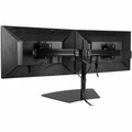 StarTech.com Dual-Monitor Stand - Horizontal - Black - Up to 24" Screen Support - 35.27 lb Load Capacity - 16.10" Height x 37.40" Width - Tabletop, Desktop - Aluminum, Steel, Plastic - Black