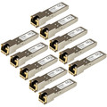 StarTech.com HP J8177C Compatible SFP Transceiver Module - 1000BASE-T - 10 Pack - For Data Networking - 1 x RJ-45 Duplex 1000Base-T LAN - Twisted Pair1.25 Gigabit Ethernet - 1000Base-T - Hot-pluggable, Hot-swappable - 10 / Pack