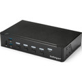 StarTech.com 4-Port HDMI KVM Switch - USB 3.0 - 1080p - 4 Computer(s) - 1 Local User(s) - 1920 x 1080 - 11 x USB - 5 x HDMI - 1U - Rack-mountable, Desktop - TAA Compliant