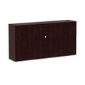 Alera Valencia Series Hutch With Doors, 70.63w X 15d X 35.38h, Mahogany