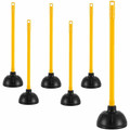 Genuine Joe Value Plus Plunger - 5.75" Cup Diameter - 23" Length - Yellow - Drain, Toilet, Pipe