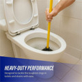 Genuine Joe Value Plus Plunger - 5.75" Cup Diameter - 23" Length - Yellow - Drain, Toilet, Pipe