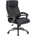 Boss B8661 Executive Chair - Black Seat Color - LeatherPlus Seat Material - Gray Back Color - Leather Back Material - Black, Gray Frame Color - Nylon Frame Material - 5-star Base - 1 Each