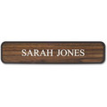 Xstamper Designer Framed Wall/Door Sign - 10" Holding Width x 2" Holding Height - Rectangular Shape - Wall, Door - Rounded Corner - Plastic - Brown - 1 Each