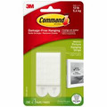 Command Medium Picture Hanging Strips - 2.75" Length x 0.63" Width x 100 mil Thickness - White - Foam - 2/Set - 4 / Pack
