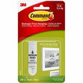 Command Medium Picture Hanging Strips - 2.75" Length x 0.75" Width - White - Rubber Resin Backing - 6 / Pack