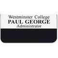 Xstamper Pocket Name Badge - 1.5" Width x 3" Height - Rectangular Shape - Durable - Plastic - Assorted - 1 Each