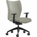 9 to 5 Seating Bristol Mid Back - Mist Seat Color - Leather Seat Material - Mist Back Color - Leather Back Material - Mid Back - 5-star Base - 1 Each