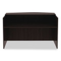 Alera Valencia Series Reception Desk With Transaction Counter, 71" X 35.5" X 29.5" To 42.5", Espresso