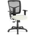Lorell Ergomesh Managerial Mesh Mid-back Chair - Dillon Snow Seat Color - Vinyl Seat Material - Black Back Color - Mesh Back Material - Mid Back - 5-star Base - 1 Each