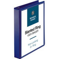 Business Source D-Ring View Binder - 1 1/2" Binder Capacity - Fastener(s): Slant D-Ring - Pocket(s): Internal - Navy - Clear Overlay, Labeling Area, Lay Flat, Pocket - 1 Each