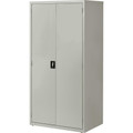 Lorell Fortress Series Storage Cabinet - 36" Width x 24" Depth x 72" Height - 5 x Shelf(ves) - Hinged Door(s) - Sturdy, Recessed Locking Handle, Removable Lock, Durable, Storage Space - Light Gray - Powder Coated - Steel - Recycled