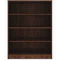 Lorell Laminate Bookcase - 4 Shelf(ves) - 48" Height x 36" Width x 12" Depth - Sturdy, Adjustable Feet, Adjustable Shelf, Square Corner - Thermofused Laminate (TFL) - Walnut - Laminate - 1 Each