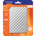 Verbatim 2TB Store 'n' Go Portable Hard Drive, USB 3.0 - Diamond Silver - USB 3.0 - 7 Year Warranty - 1