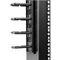 StarTech.com Vertical Cable Organizer with D-Ring Hooks - 0U - 3 ft. - Cable Organizer - Black - 20U Rack Height x 2" Length - Steel - 1 Each