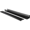 StarTech.com Vertical Cable Organizers - Duct Panel - Black - 40U Rack Height x 5.60" Length - Steel, Plastic - 1 Each - TAA Compliant