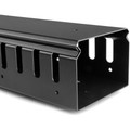 StarTech.com Vertical Cable Organizers - Duct Panel - Black - 40U Rack Height x 5.60" Length - Steel, Plastic - 1 Each - TAA Compliant